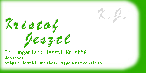 kristof jesztl business card